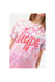 Girls Fade Leopard Script T-Shirt