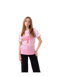 Girls Fade Leopard Script T-Shirt