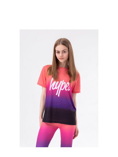 Hype Girls Fade T-Shirt - Pink/Purple/Black product