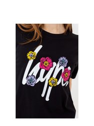 Girls Flower Patch Script T-Shirt