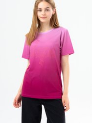 Girls Glitter Fade T-Shirt - Pink