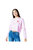 Girls Heart Repeat Crop Sweatshirt - Pink