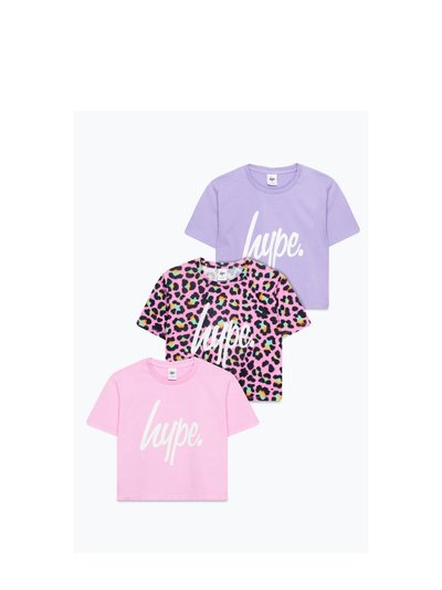 Hype Girls Leopard Crop T-Shirt - Pack Of 3 product