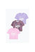 Girls Leopard Crop T-Shirt - Pack Of 3 - Pink/Purple/Black