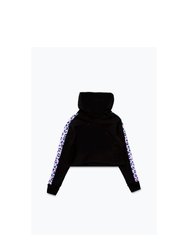 Girls Leopard Diva LOL Surprise Cropped Hoodie Long - Black