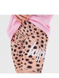Girls Leopard Print T-Shirt & Shorts Set