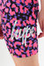 Girls Neon Cheetah Foil Script Cycling Shorts