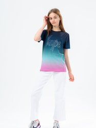 Girls Paradise Fade Glitter T-Shirt - Multi