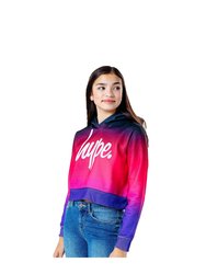 Girls Pretty Fade Cropped Hoodie