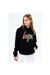 Girls Rainbow Hoodie - Black