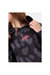 Girls Script Cheetah Print Hoodie - Black