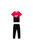 Girls Script Fade T-Shirt And Leggings Set - Pink/Black
