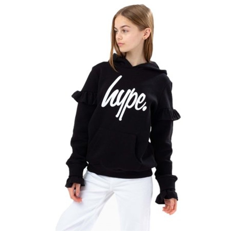 Girls Script Frill Hoodie