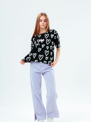Girls Script Heart Boxy T-Shirt