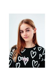 Girls Script Heart Boxy T-Shirt