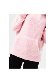 Girls Sherpa Fleece Hoodie - Pink