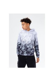 Hype Boys Acid Wash Hoodie (Black/White) - Black/White