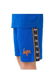 Hype Boys Diversion Script Shorts - Blue/Black/Orange