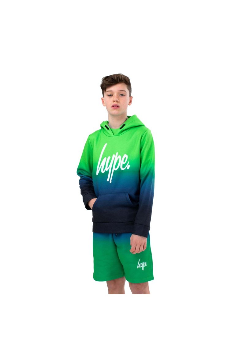 Hype Boys Script Hoodie (Green) - Green