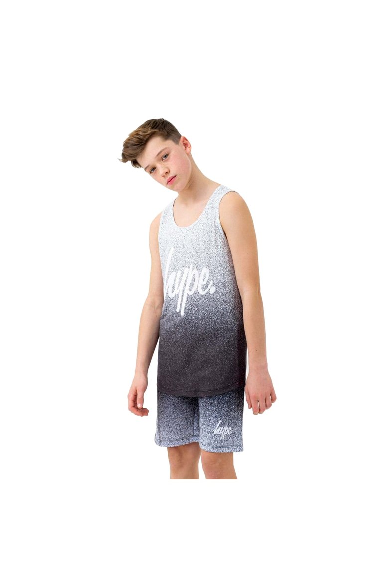 Hype Boys Speckle Fade Tank Top (Black) - Black