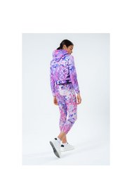 Hype Childrens/Kids Graffiti Nerf Crop Hoodie (Pink/Purple)