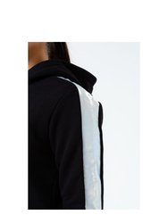 Hype Childrens/Kids Holo Logo Nerf Crop Hoodie (Black/White)