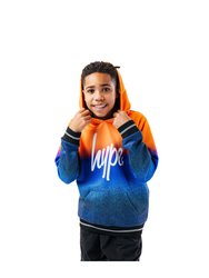 Hype Childrens/Kids Speckle Fade Hoodie - Orange/Blue/White