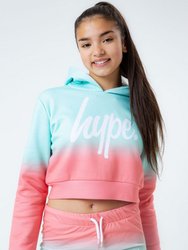 Hype Girls Bubblegum Fizz Pullover Hoodie (Light Blue/Bubblegum Pink)