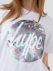 Hype Girls Dream Sequin Circle T-Shirt