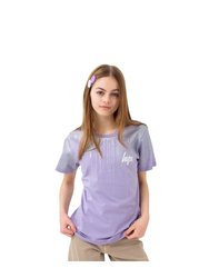 Hype Girls Drips T-Shirt - Lilac/White