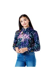Hype Girls Floral Ditsy Cropped Hoodie