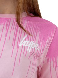 Hype Girls Glitter Drip Script Crop Top