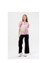 Hype Girls Groovey Script T-Shirt (Multicolored)