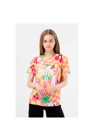Hype Girls Groovey Wave Script T-Shirt (Multicolored) - Multicolored