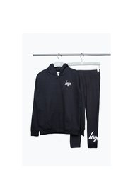 Hype Girls Hoodie And Leggings Set - Black