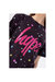 Hype Girls Multi Star Glitter T-Shirt (Black/Pink)