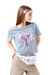 Hype Girls Princess Script Crop T-Shirt - Gray/Pink