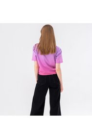 Hype Girls Scribble Cropped T-Shirt (Pink/Purple)
