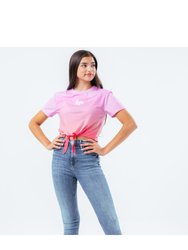 Hype Girls Scribble Cropped T-Shirt (Pink/Purple)