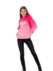Hype Girls Speckle Fade Hoodie (Pink/White)