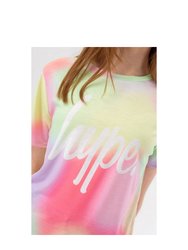 Hype Girls Spray Paint Script T-Shirt (Multicolored)