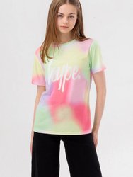 Hype Girls Spray Paint Script T-Shirt (Multicolored) - Multicolored