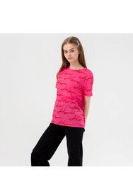 Hype Girls Track Scribble T-Shirt (Pink)