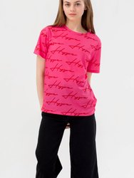 Hype Girls Track Scribble T-Shirt (Pink) - Pink