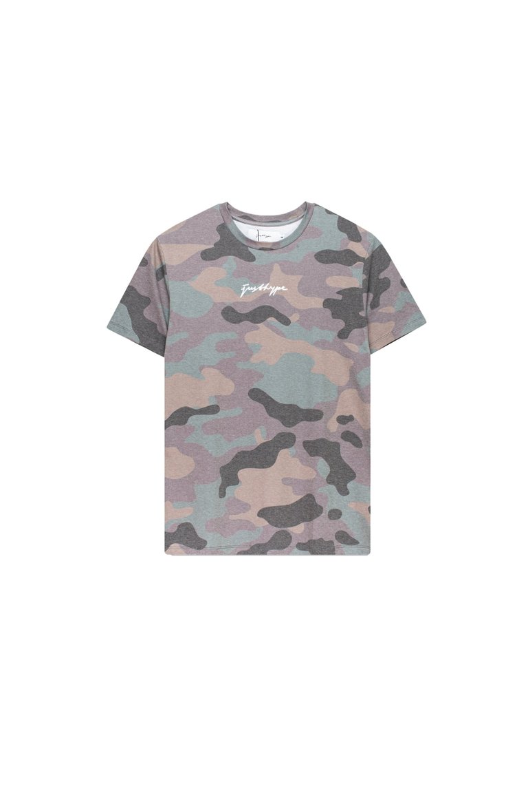 Hype Mens Classic Camo T-Shirt - Khaki