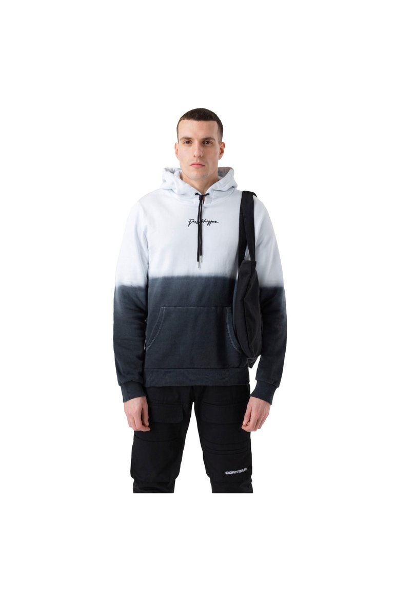 Hype Mens Fade Hoodie - Black/White