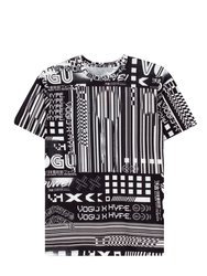 Hype Mens Mono Vogu T-Shirt (Black/White) - Black/White