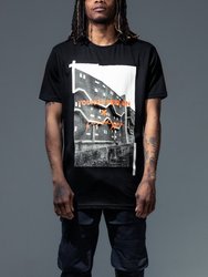 Hype Mens Youngs Teflon Oversized T-Shirt (Black/Orange/Gray)