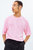 Hype Unisex Adult Back Print Continu8 Oversized T-Shirt (Pink) - Pink