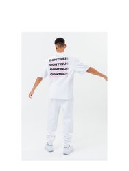 Hype Unisex Adult Continu8 Oversized T-Shirt (White)